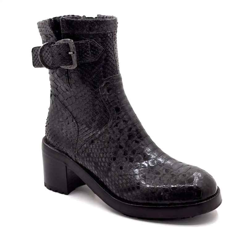 La Bottega di Lisa 4222/608 Reptilleder Blaugrau Ivoire Chaussures