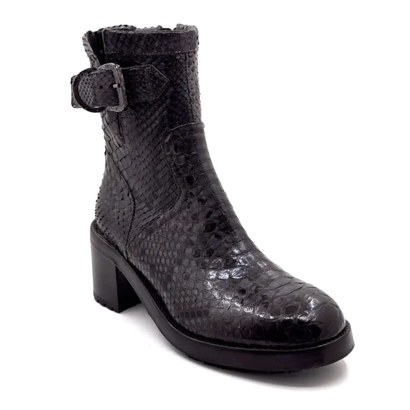 La Bottega di Lisa 4222/608 Piel Reptil Azul Gris Ivoire Chaussures