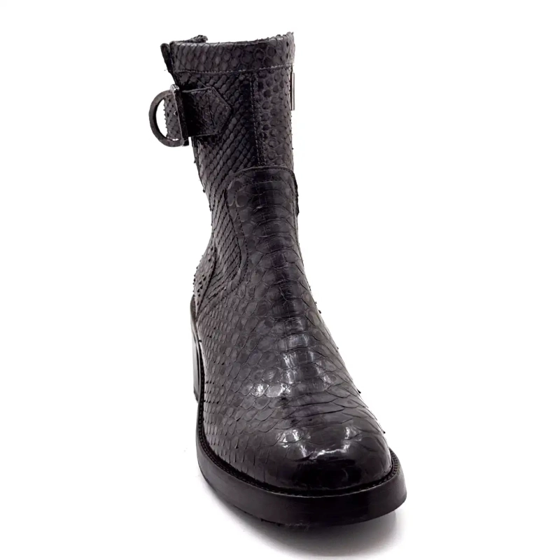 La Bottega di Lisa 4222/608 Reptile Leather Blue Grey Ivoire Chaussures