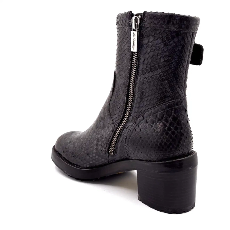 La Bottega di Lisa 4222/608 Reptilleder Blaugrau Ivoire Chaussures