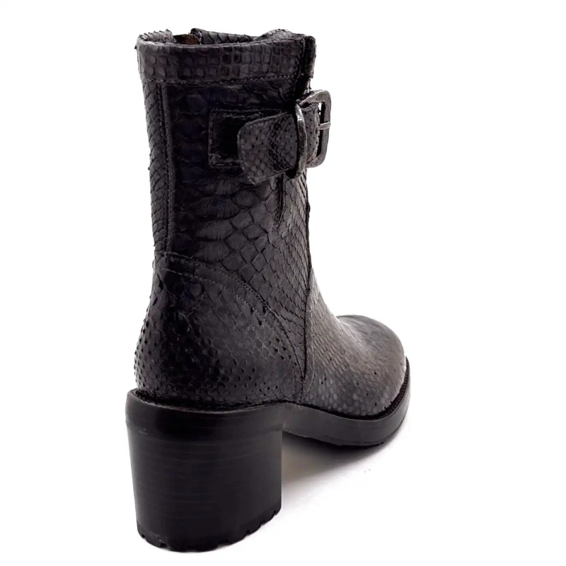 La Bottega di Lisa 4222/608 Reptile Leather Blue Grey Ivoire Chaussures