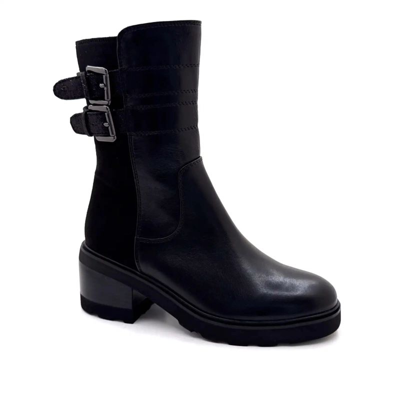 Guarda il cielo Marcy 04 Pelle Nera Ivoire Chaussures