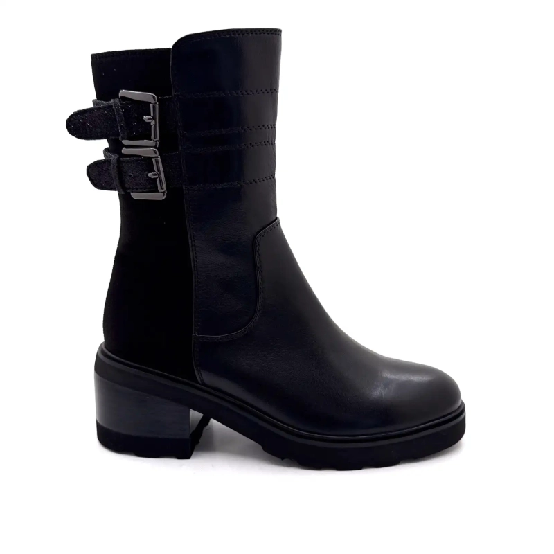 Titta på himlen Marcy 04 svart läder Ivoire Chaussures