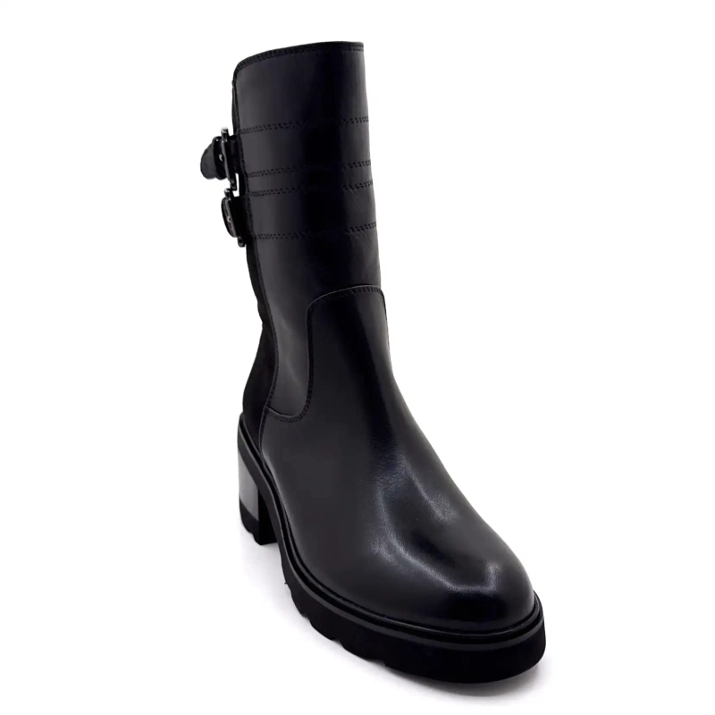 Olha o Céu Marcy 04 Couro Preto Ivoire Chaussures