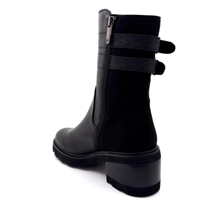 Look at the Sky Marcy 04 Black Leather Ivoire Chaussures