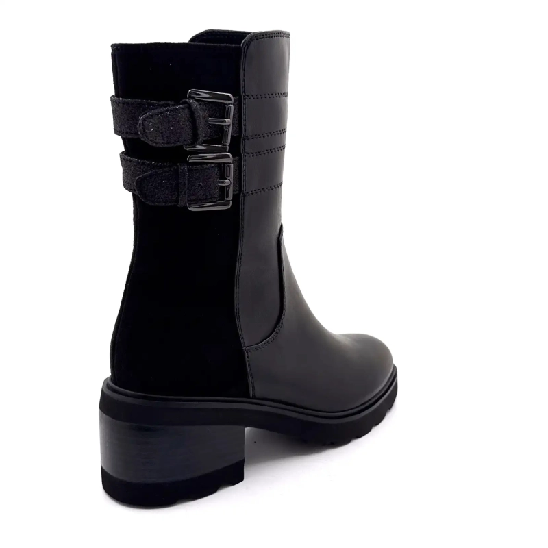 Se på himmelen Marcy 04 svart skinn Ivoire Chaussures