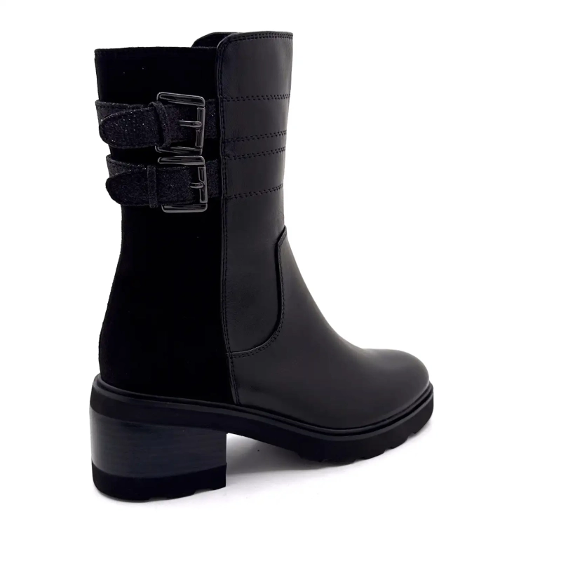 Se på himmelen Marcy 04 svart skinn Ivoire Chaussures