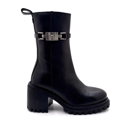 Gio+ Deva 10c Svart Läder Ivoire Chaussures