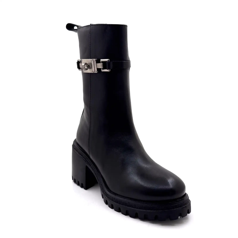 Gio+ Deva 10c Sort Læder Ivoire Chaussures