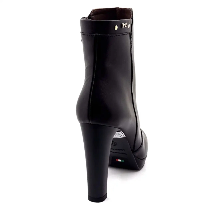 Nero Giardini 14510 Din 100 Piele Neagră Ivoire Chaussures