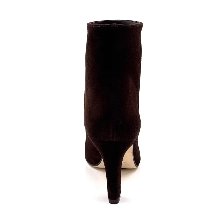 Elise Tu 1 Ivoire Pelle Scamosciata Marrone Scuro Ivoire Chaussures