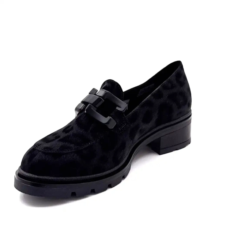 Ivoire 3q5833 Svart Lejonmönster Ivoire Chaussures