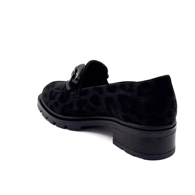 Ivoire 3q5833 Sort Løvemønster Ivoire Chaussures