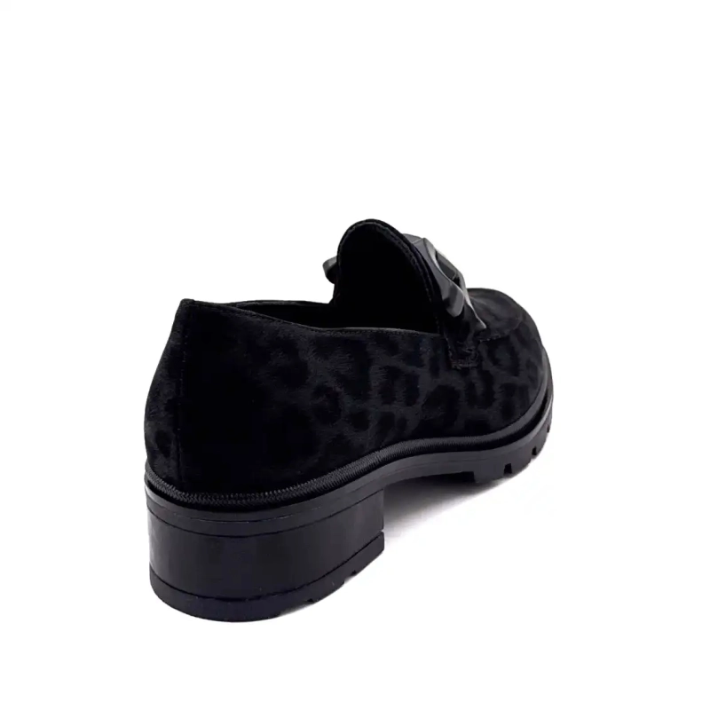 Ivoire 3q5833 Zwart Leo Patroon Ivoire Chaussures