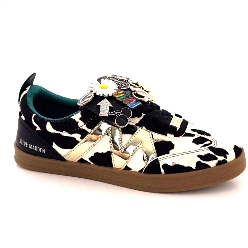 Steve Madden revela estampado de vaca y joyas Ivoire Chaussures