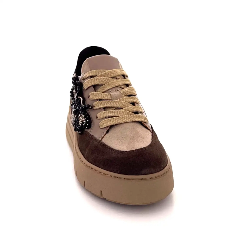 Ivoire 865896 Taupe Brunt Läder Ivoire Chaussures