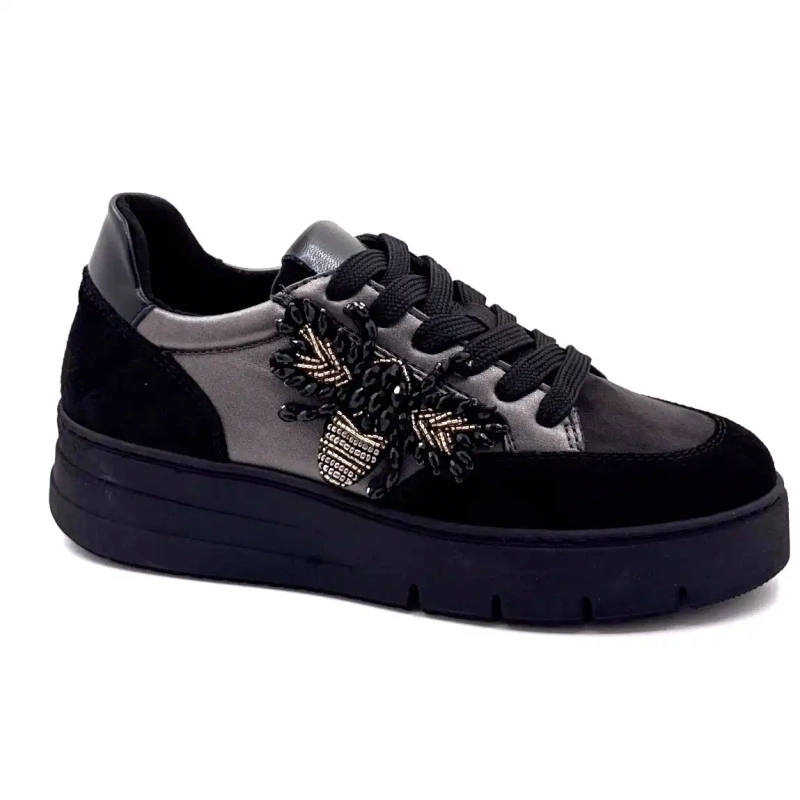 Ivoire 865896 Cuir Noir Ivoire Chaussures