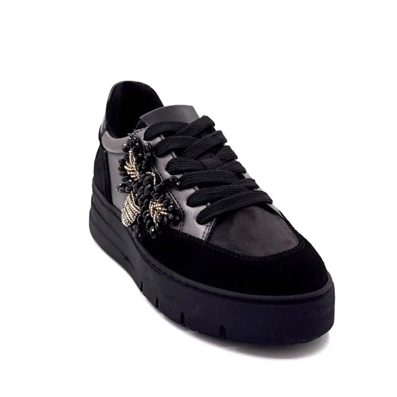 Ivoire 865896 Zwart Leer Ivoire Chaussures