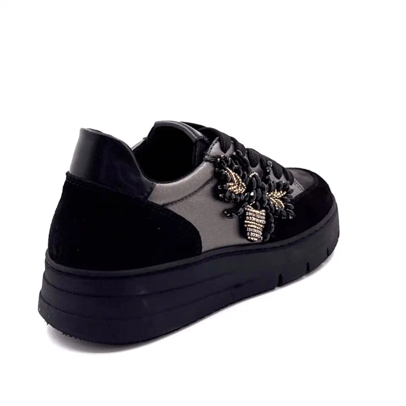Ivoire 865896 Black Leather Ivoire Chaussures