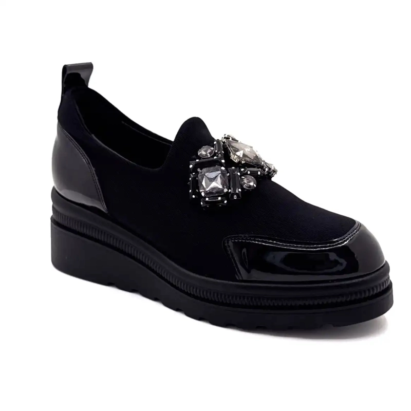 Ivoire 3a5899 Microfibra Nero Gioielli Ivoire Chaussures