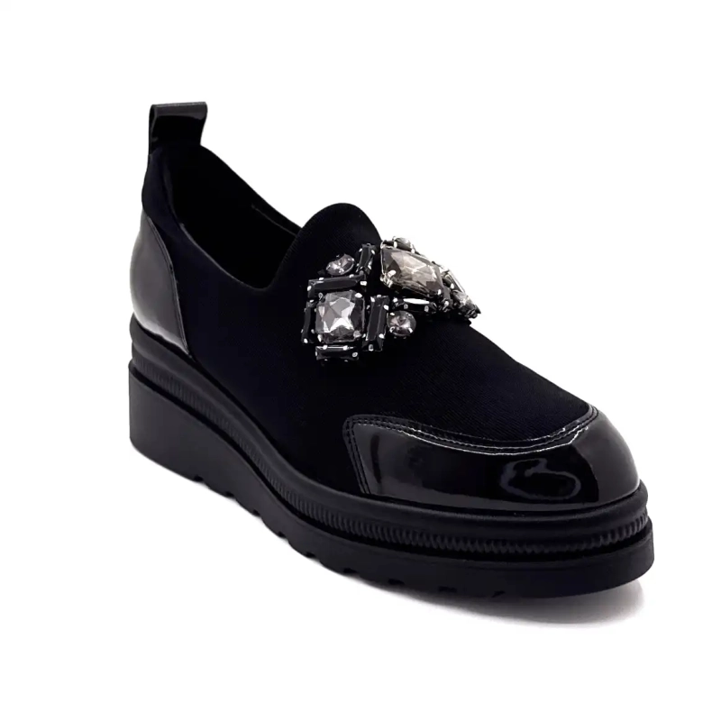Ivoire 3a5899 Mikrofaser Schwarz Schmuck Ivoire Chaussures