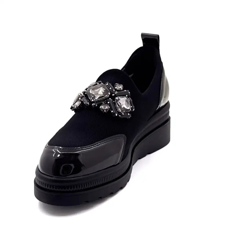 Ivoire 3a5899 Mikrofibra Czarna Biżuteria Ivoire Chaussures