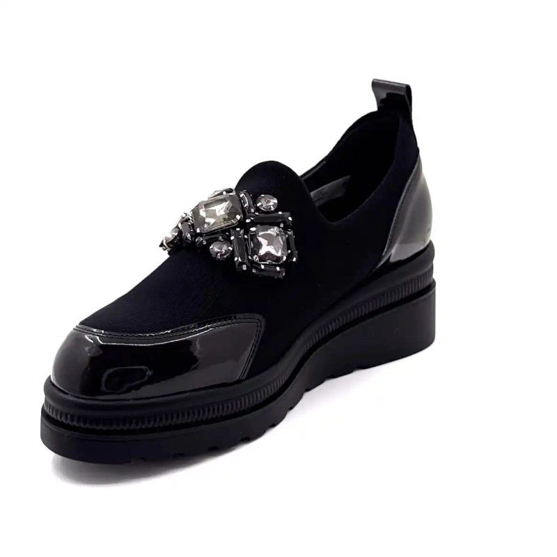 Ivoire 3a5899 Mikrofaser Schwarz Schmuck Ivoire Chaussures