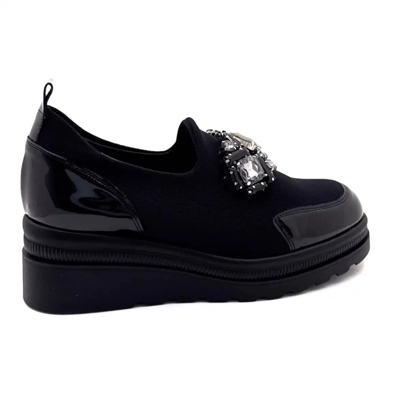 Ivoire 3a5899 Mikrofaser Schwarz Schmuck Ivoire Chaussures