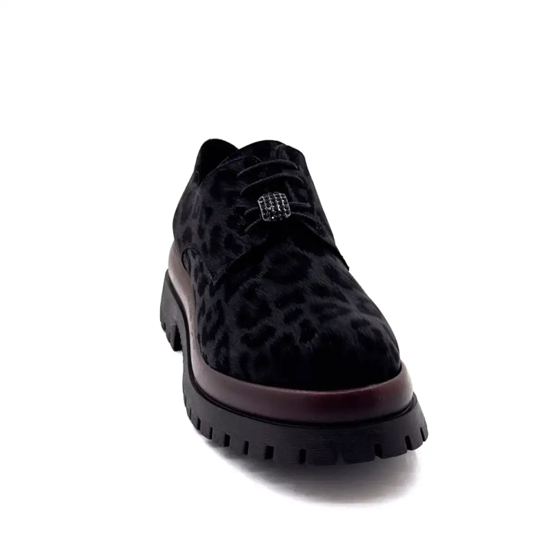 Ivoire 2p5834 Noir Motif Léo & Bordeaux Ivoire Chaussures