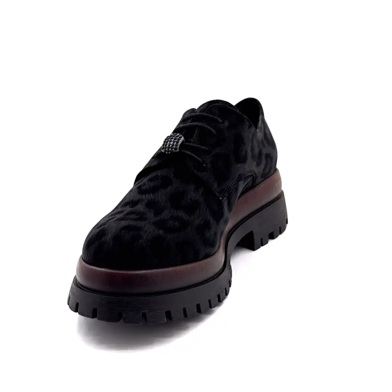 Ivoire 2p5834 Noir Motif Léo & Bordeaux Ivoire Chaussures