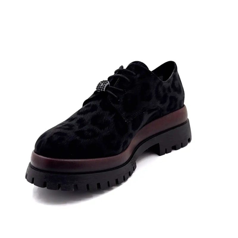 Ivoire 2p5834 Noir Motif Léo & Bordeaux Ivoire Chaussures