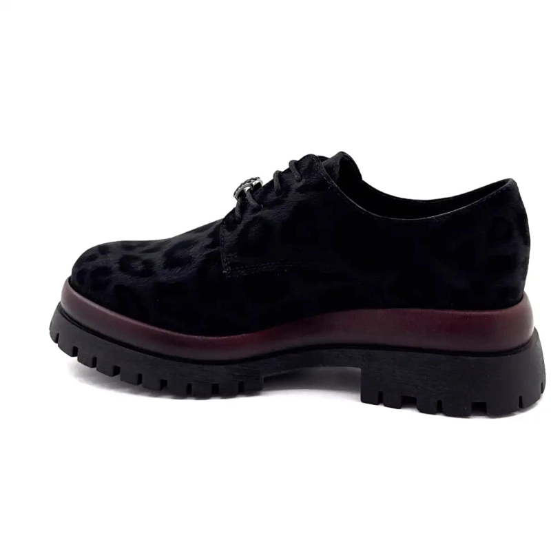 Ivoire 2p5834 Noir Motif Léo & Bordeaux Ivoire Chaussures