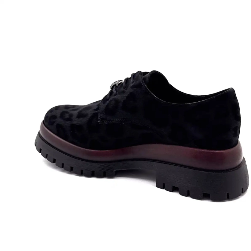 Ivoire 2p5834 Noir Motif Léo & Bordeaux Ivoire Chaussures