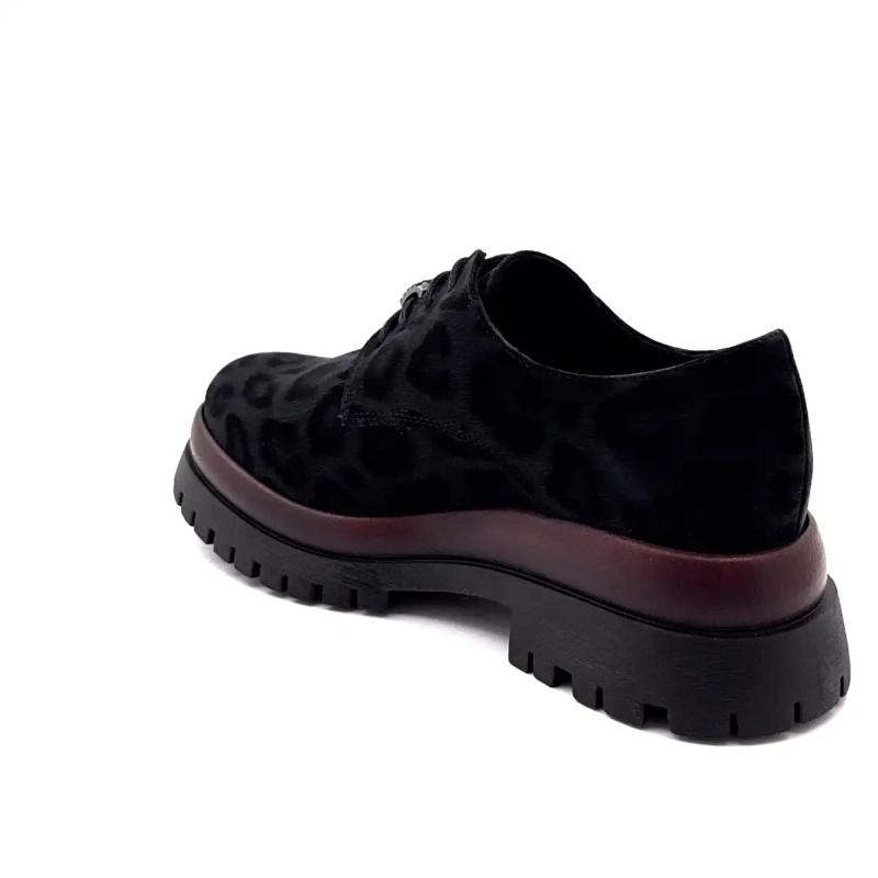 Ivoire 2p5834 Noir Motif Léo & Bordeaux Ivoire Chaussures