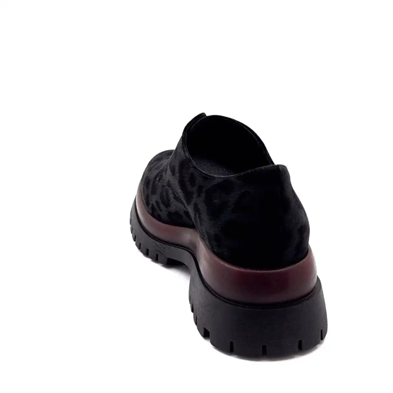 Ivoire 2p5834 Noir Motif Léo & Bordeaux Ivoire Chaussures