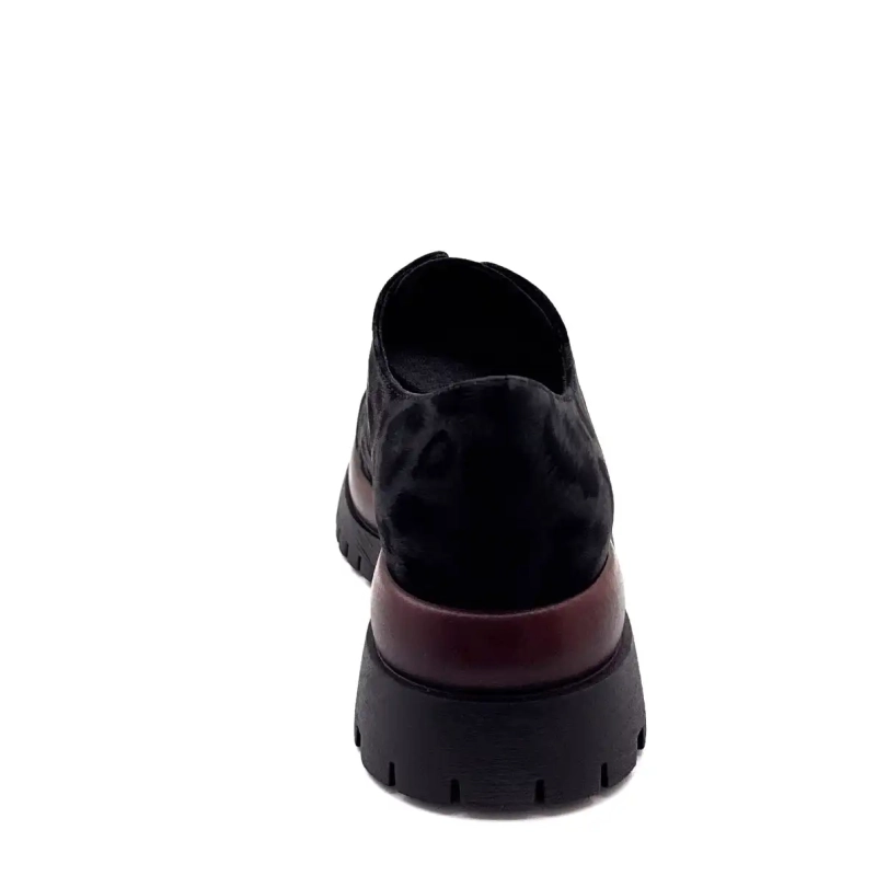 Ivoire 2p5834 Noir Motif Léo & Bordeaux Ivoire Chaussures