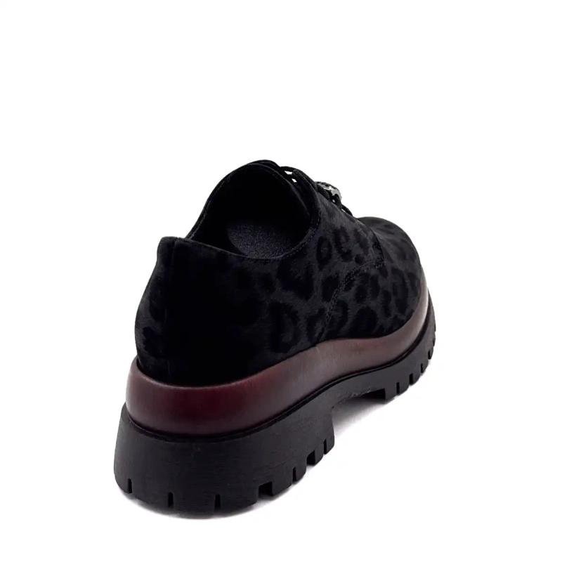 Ivoire 2p5834 Noir Motif Léo & Bordeaux Ivoire Chaussures