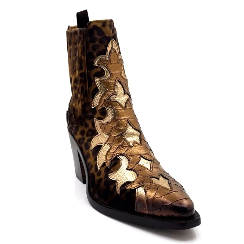 Ghost 5503 Lær Gull Bronse & Leo Ivoire Chaussures