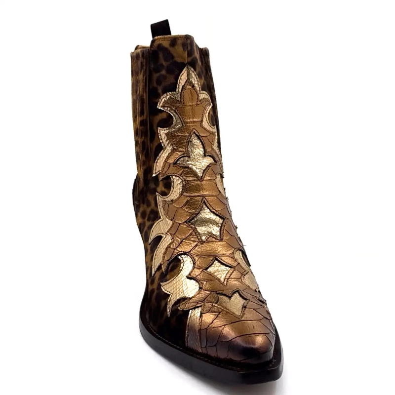 Ghost 5503 Lær Gull Bronse & Leo Ivoire Chaussures