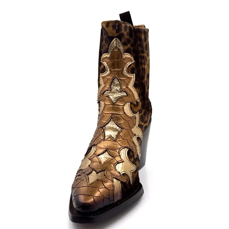 Ghost 5503 Piele Auriu Bronz și Leu Ivoire Chaussures