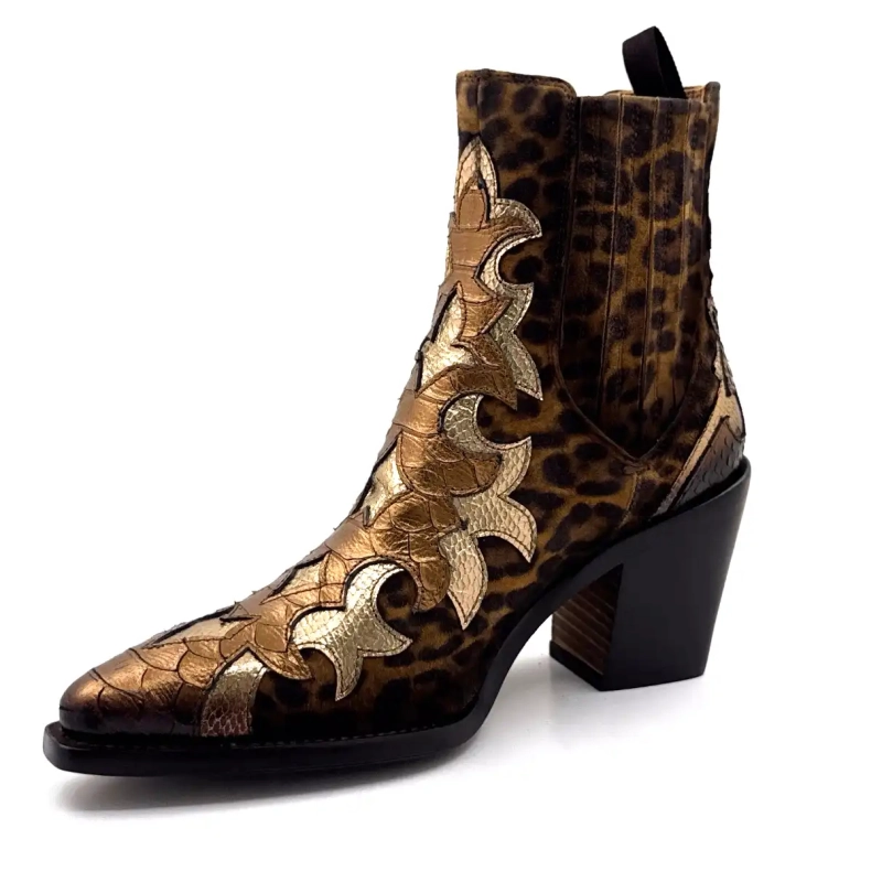 Ghost 5503 Leder Gold Bronze & Leo Ivoire Chaussures