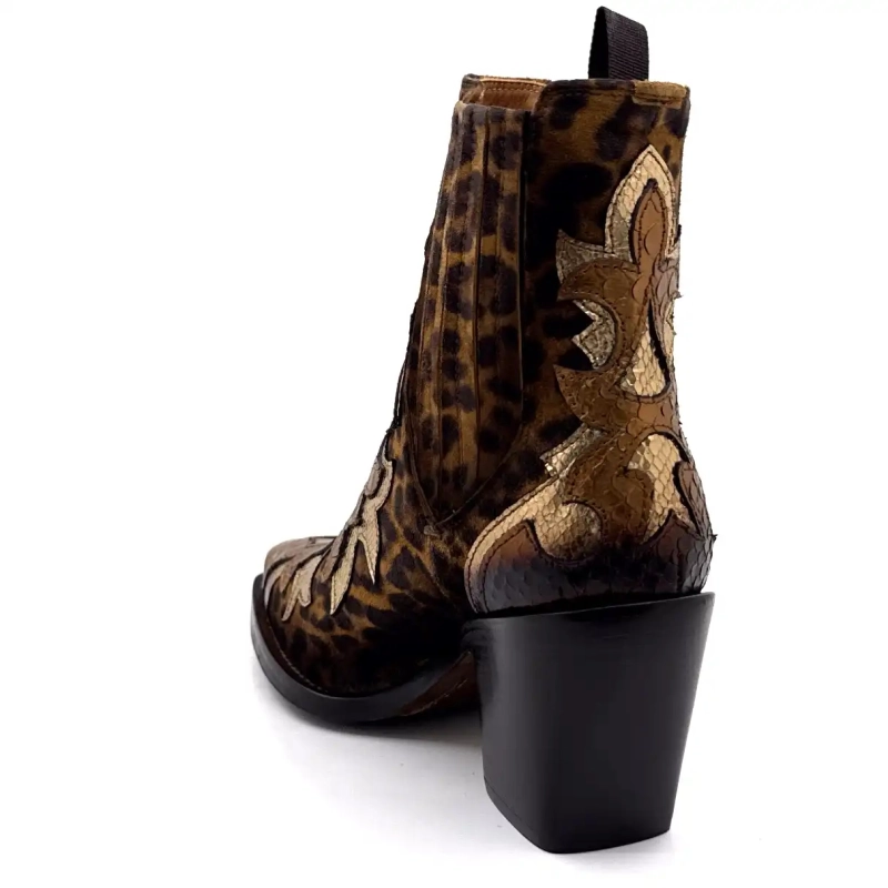 Ghost 5503 Cuir Or Bronze & Léo Ivoire Chaussures