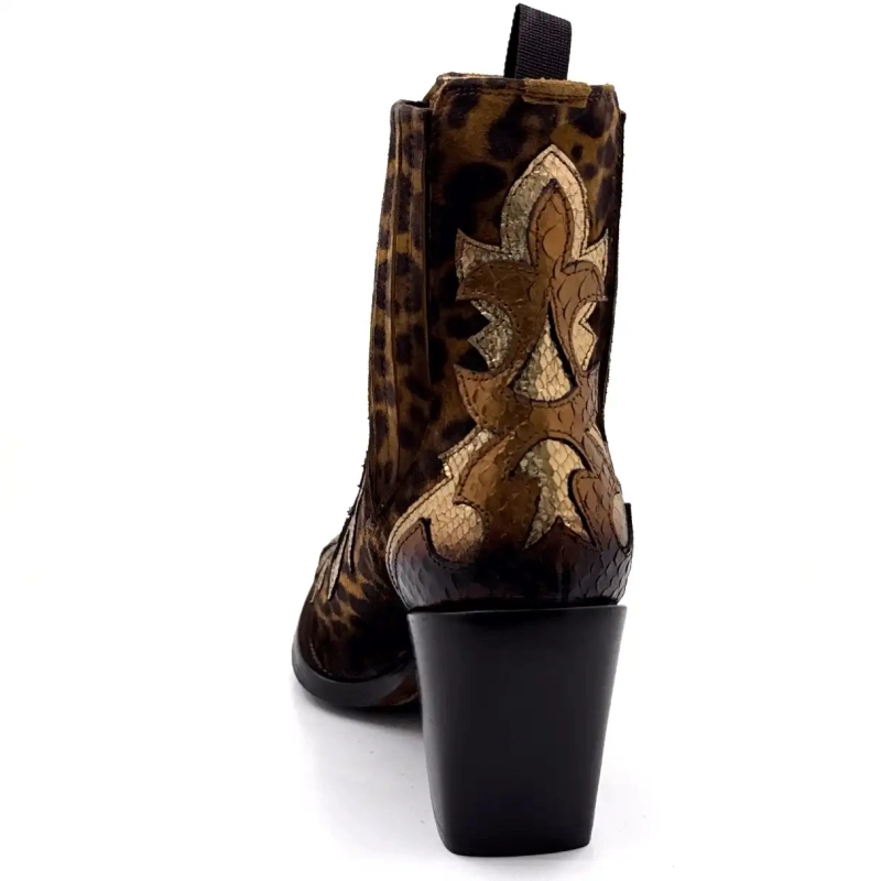 Ghost 5503 Couro Ouro Bronze e Leão Ivoire Chaussures