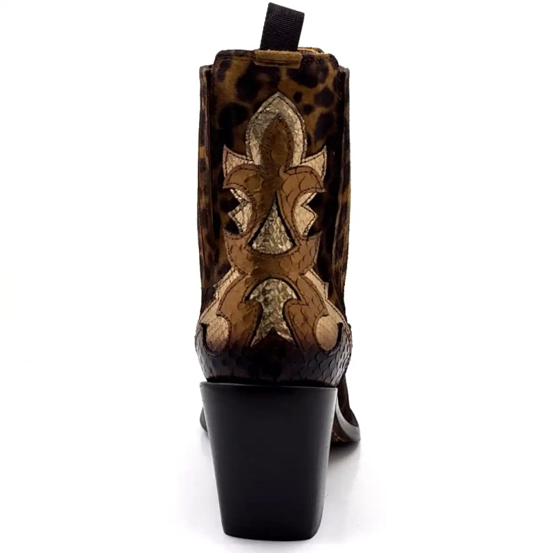 Ghost 5503 Couro Ouro Bronze e Leão Ivoire Chaussures