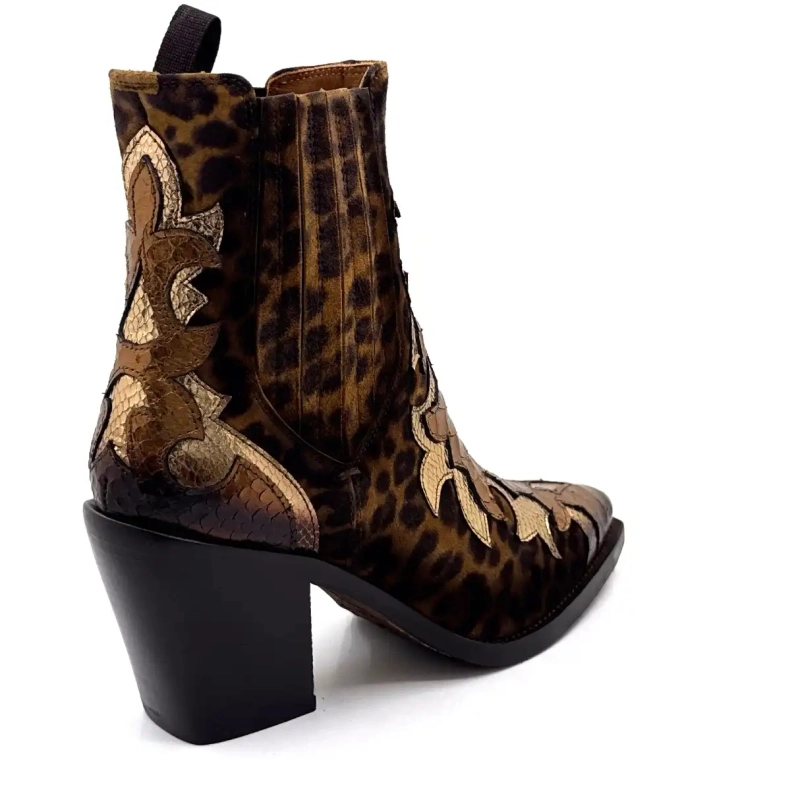 Ghost 5503 Cuero Oro Bronce y Leo Ivoire Chaussures