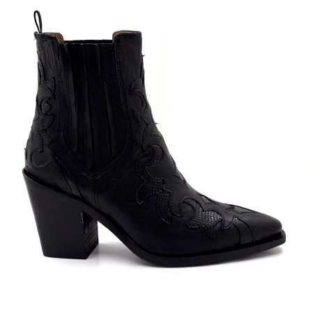 Ghost 5502 Piele Neagră Ivoire Chaussures