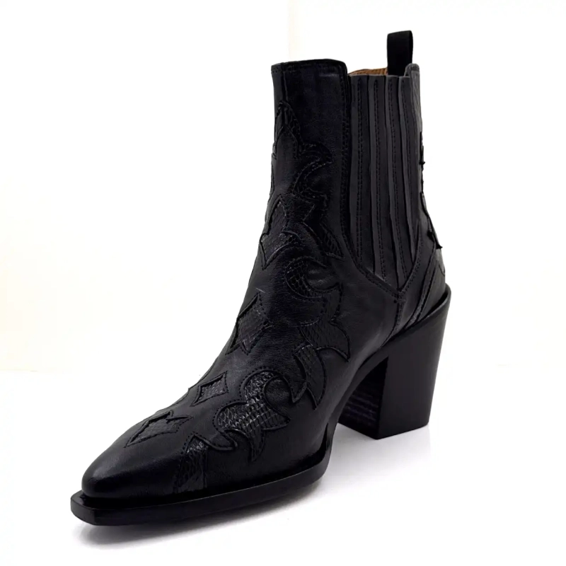 Ghost 5502 Schwarzes Leder Ivoire Chaussures