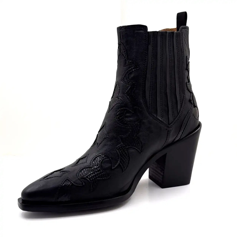 Ghost 5502 Svart Läder Ivoire Chaussures