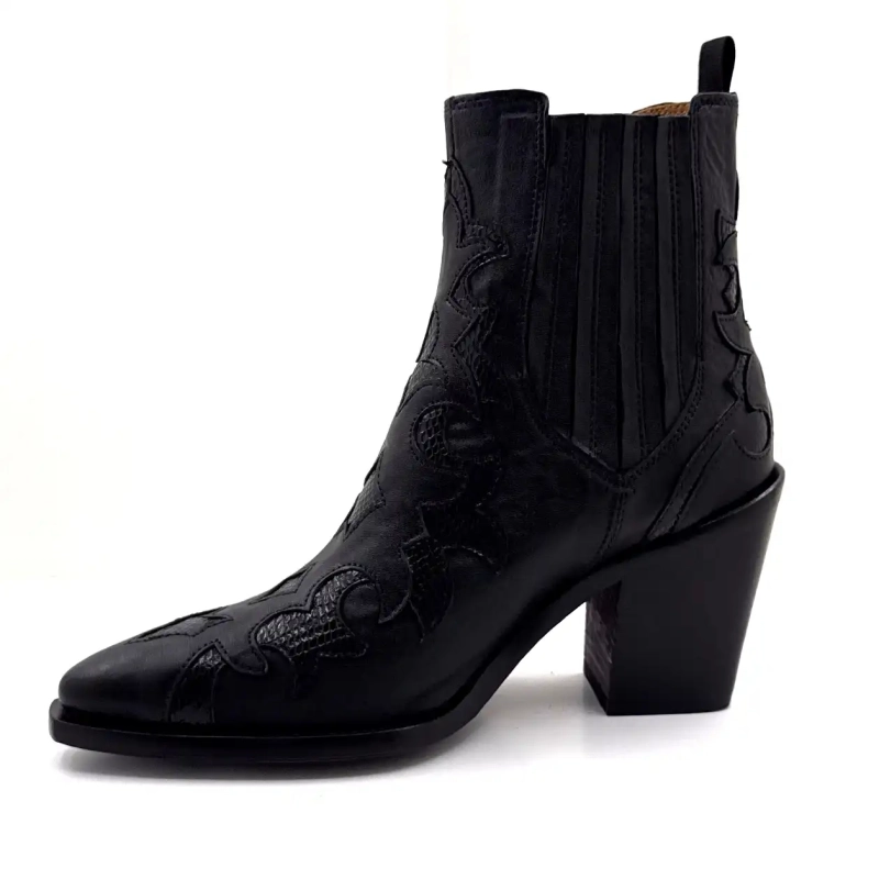 Ghost 5502 Piele Neagră Ivoire Chaussures