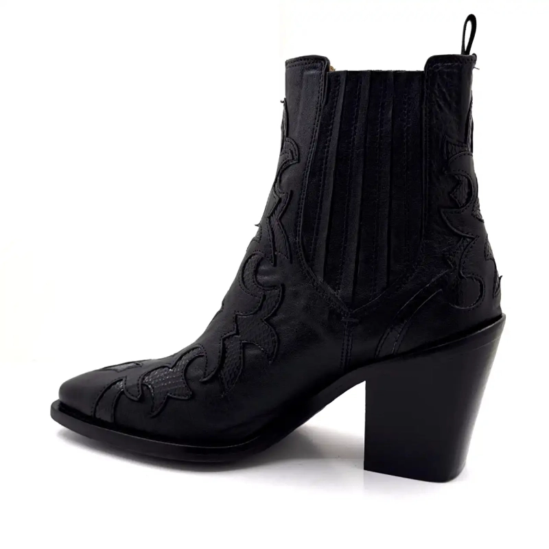 Ghost 5502 Schwarzes Leder Ivoire Chaussures